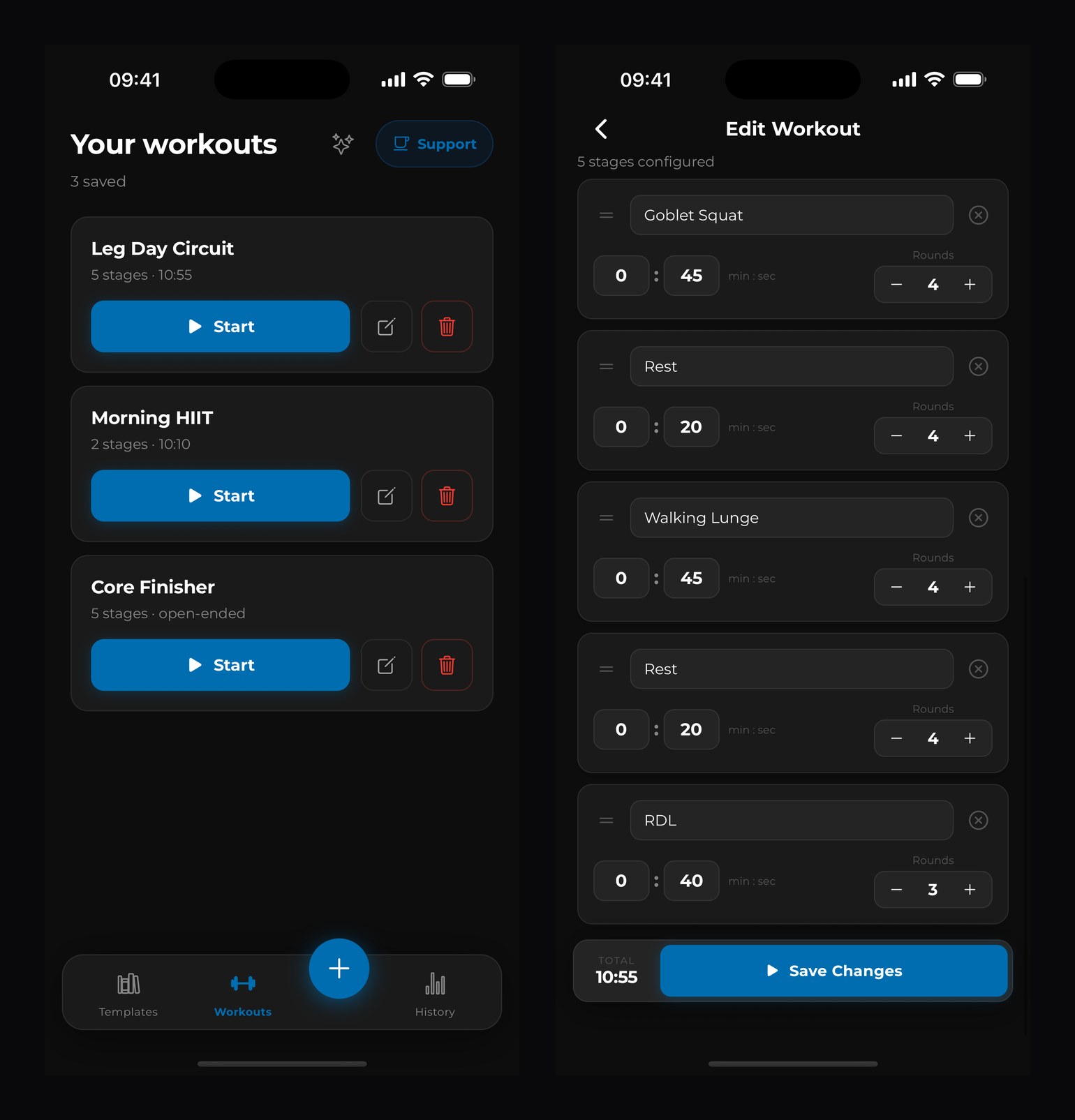 Catalyst Timer — konfigurowalny timer treningowy — zrzut ekranu 1